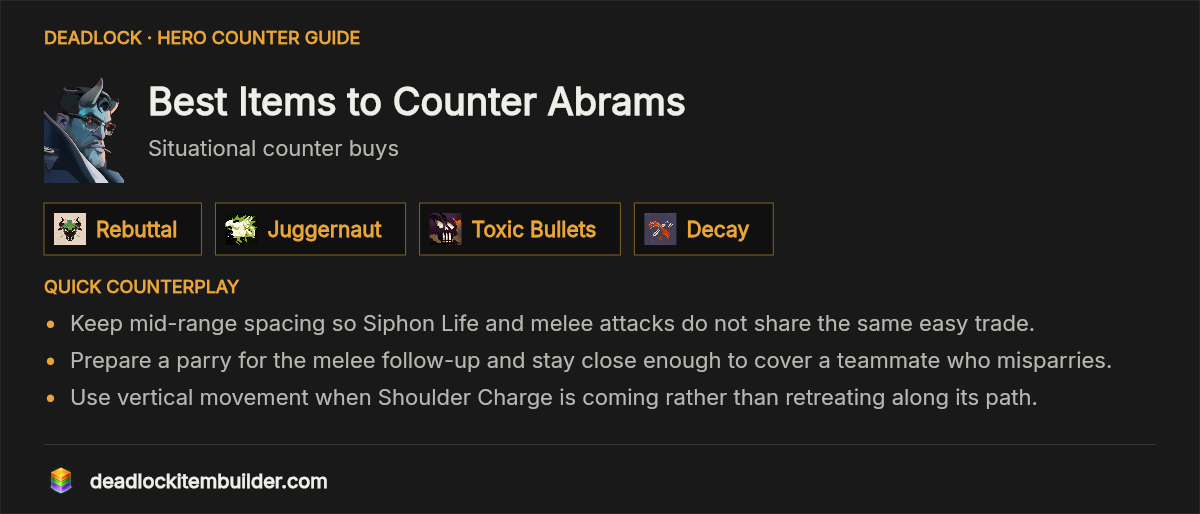 How to Counter Abrams in Deadlock | Items & Strategy