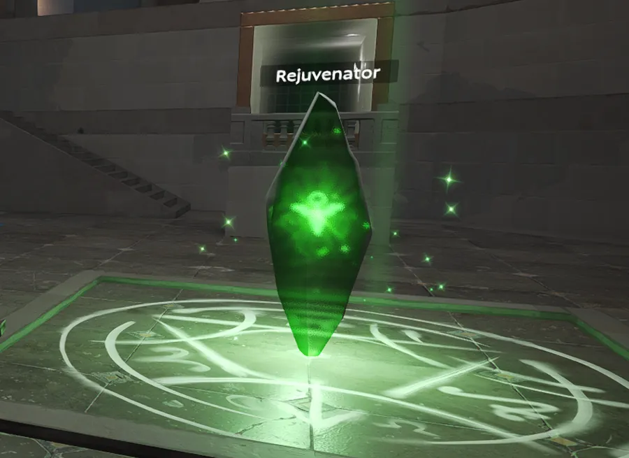 The Rejuvenator drops after a Mid Boss kill, a strong reason to rotate as a team.